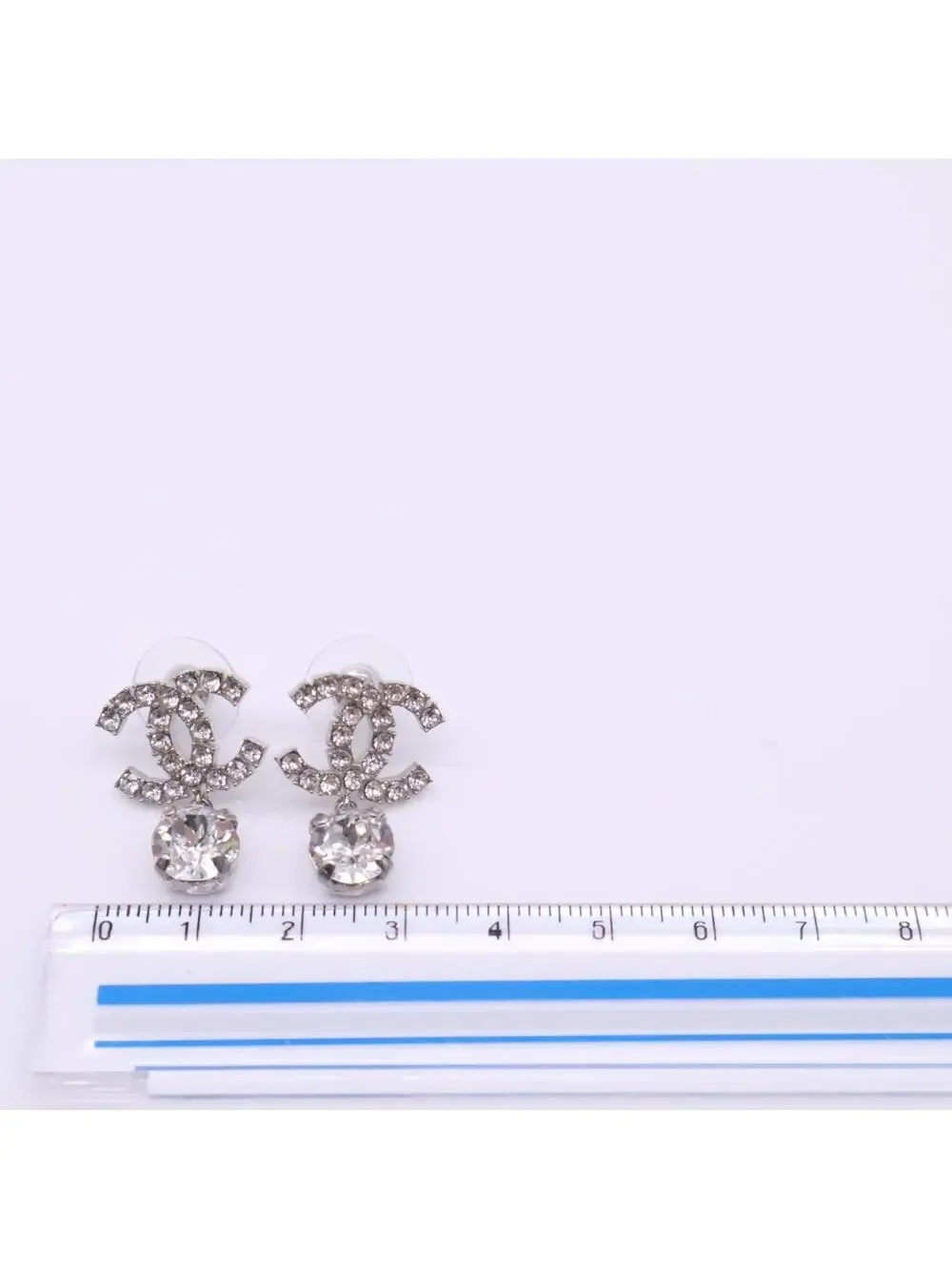 Chanel Cc Logo Earrings Sterling Silver #357842C84B